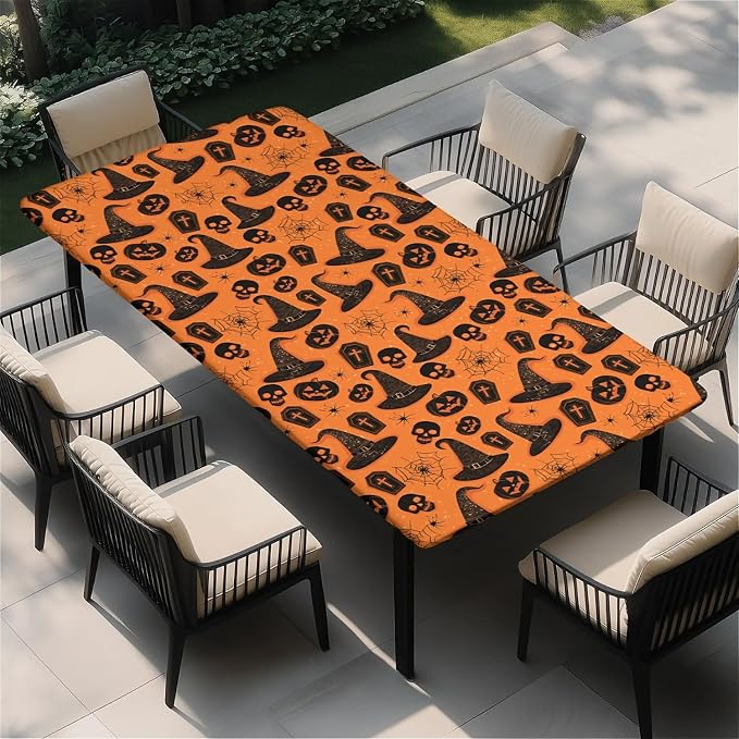 Rectangle Table Cloth Cover Waterproof Elastic Fitted Polyester Fitted by Unknown