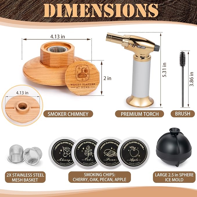 Cocktail Smoker Kit – Drink Smoker Bartender Kit - Image 2