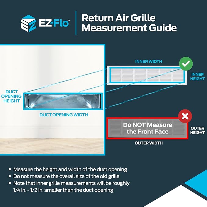 EZ-FLO 30 x 6 Inch White Return Air Vent Cover - Image 3