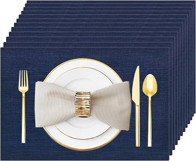 Placemats Set of 12 Washable&Wipeable Place mats by Uolr