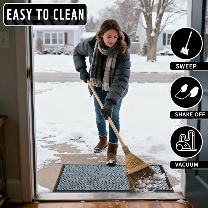 Yimobra Doormat Outdoor Entrance 29.5x17, All-Weather Waterproof Outdoor Mats - Image 4