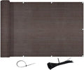 SUNNY GUARD 3'x16' Brown Balcony Deck Privacy Screen Fence, Apartments Railing by SUNNYGUARD