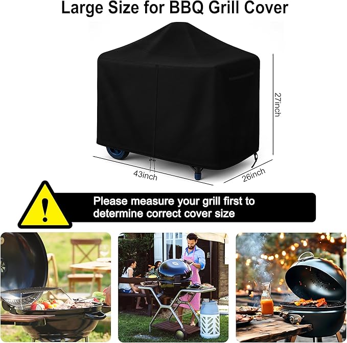 Charcoal Grills Cover for SNS Grills 22", 420D Heavy Duty Water-Resistant BBQ - Image 2