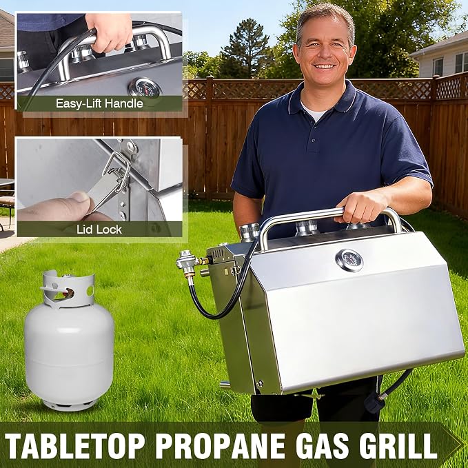 Bestfire 3-Burner Tabletop Gas Grill - Image 8