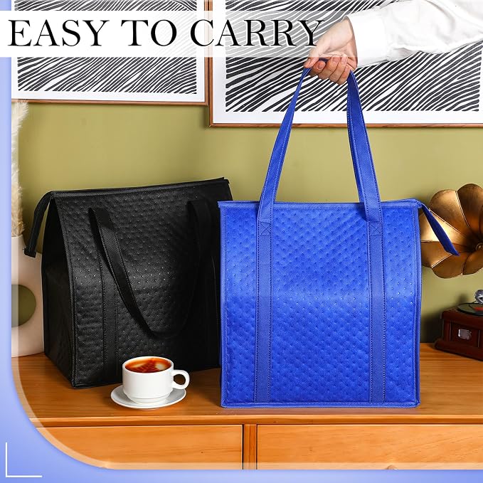 10 Pack Large Insulated Grocery Bags Reusable Shopping Bags - Image 3