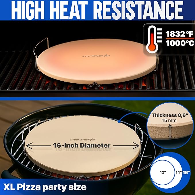 KitchenStar 16-inch Pizza Stone - Image 4