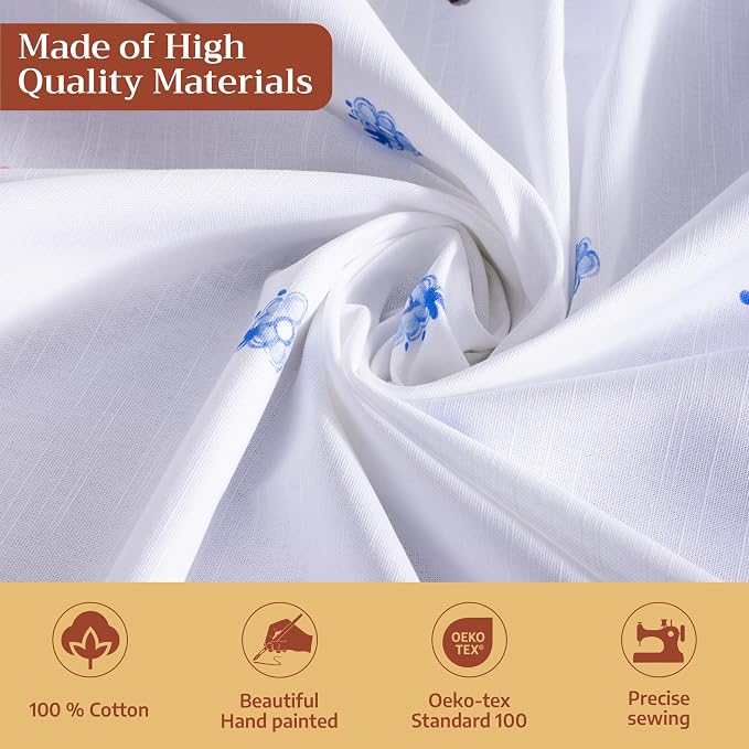 Maison d'Hermine Table Cloth Rectangle Table 100% Cotton Tablecloth - Image 3
