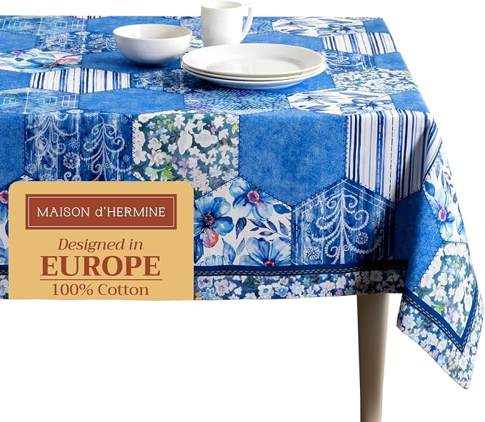 Maison d' Hermine Table Cloth Rectangle Table 100% Cotton 70 x 120 Inches by MaisondHermine
