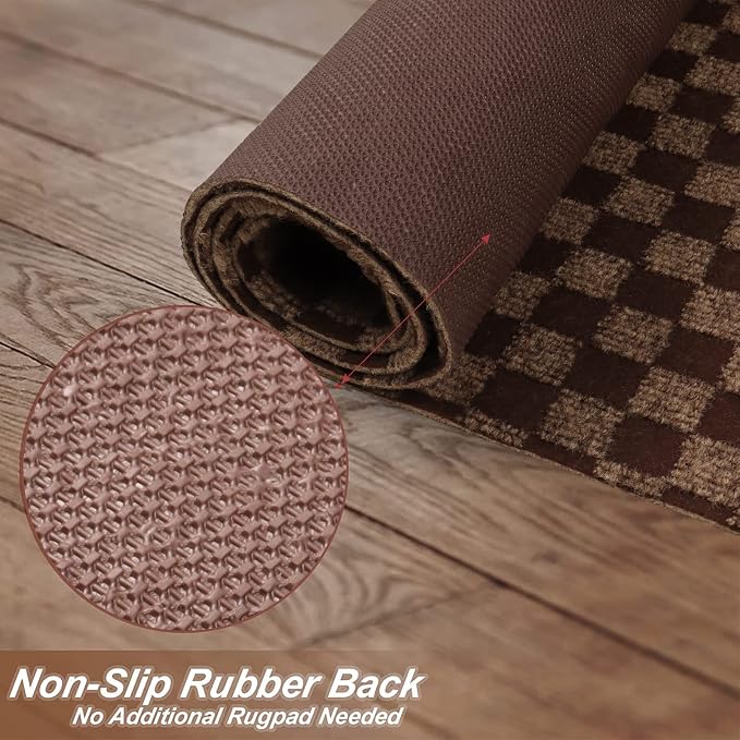 4' x 58' Runner Rugs with Rubber Backing, Indoor Outdoor Utility Carpet Runner - Image 3