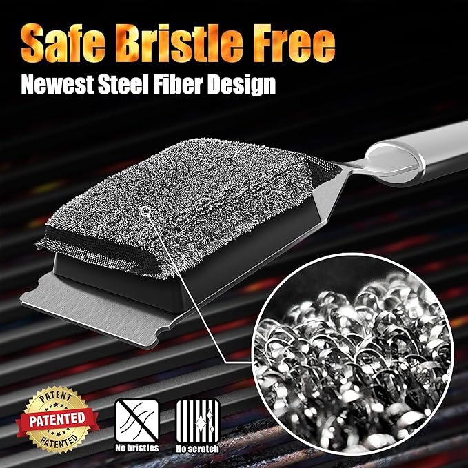 GRILLART Grill Brush Bristle Free Replacement Head - Image 3