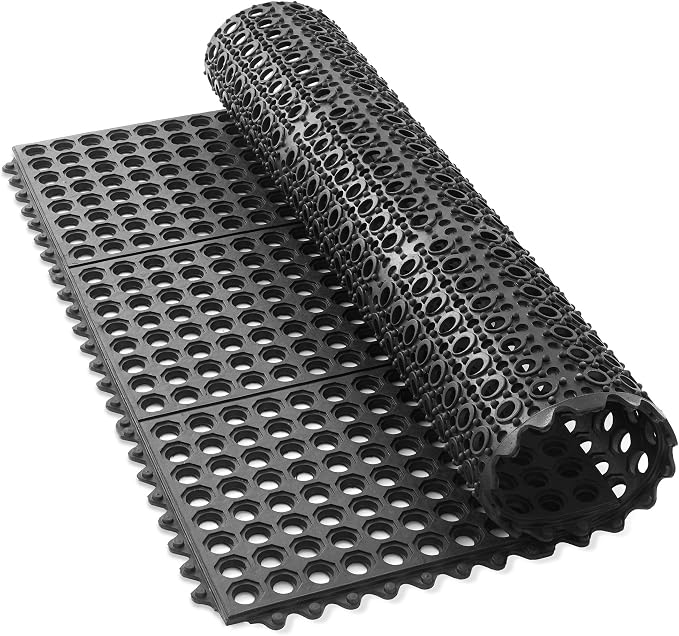 GRIDMANN Rubber Interlocking Floor Mat, Commercial Kitchens, Bar Floors - Image 3