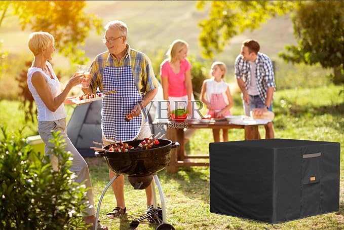 Fire Pit Cover 600D Heavy Duty Waterproof Fabric - Image 9