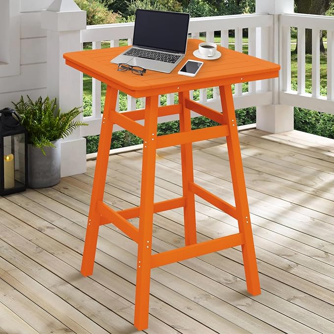Costaelm Outdoor Bar Table, Patio Bistro Dining Pub Table - Image 8