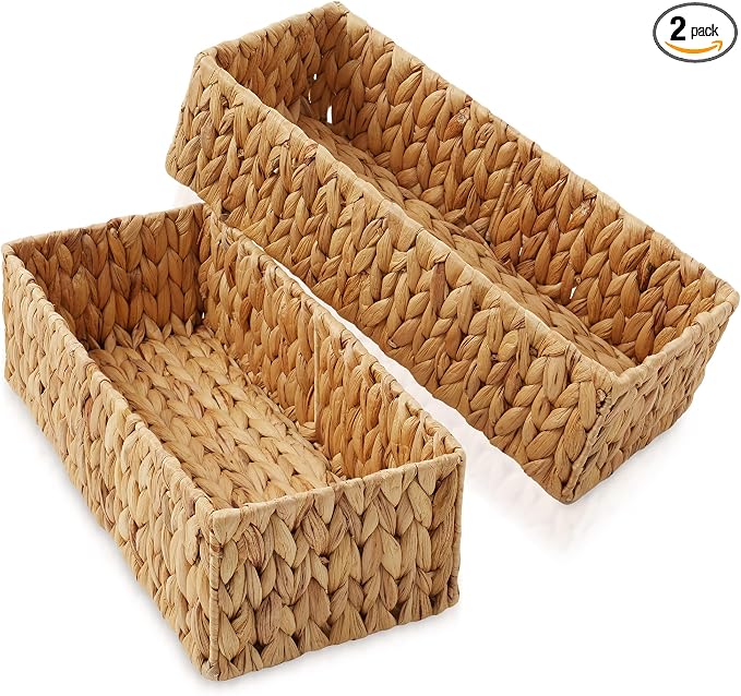 Casafield Set of 2 Bathroom Storage Baskets, Natural by Casafield