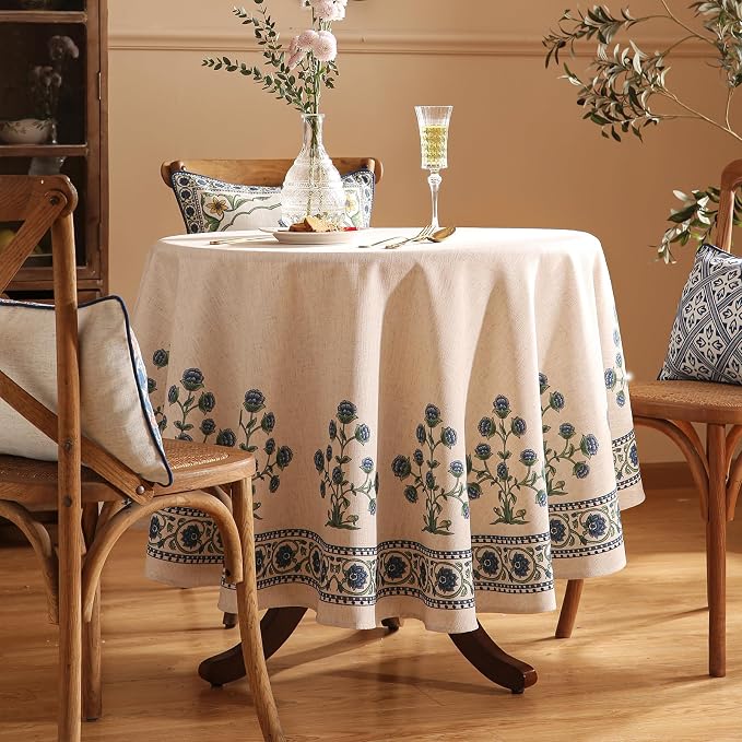 patdrea Designer Blue Small Tablecloth - Image 2