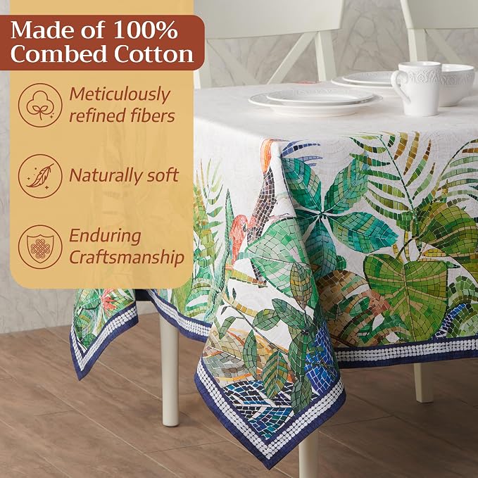 Maison d' Hermine Premium Table Cloth Square Table 100% Combed Cotton 70 x 70 - Image 4