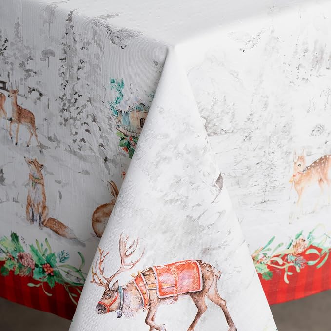 Maison d' Hermine Table Cloth Square Table 100% Cotton 60 x 60 Inches Fall - Image 9
