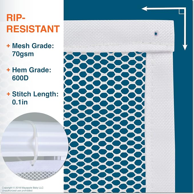 Roving Cove Stair Banister Guard 10ft x 3ft, Railing Safety Net - Image 2