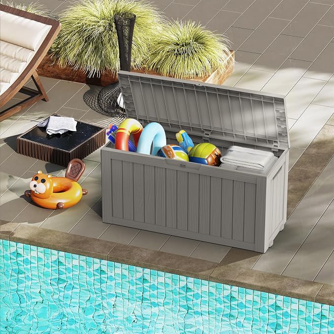 Mars Villa 72 Gallon Deck Box, Waterproof Weatherproof and UV Resistant Resin - Image 3