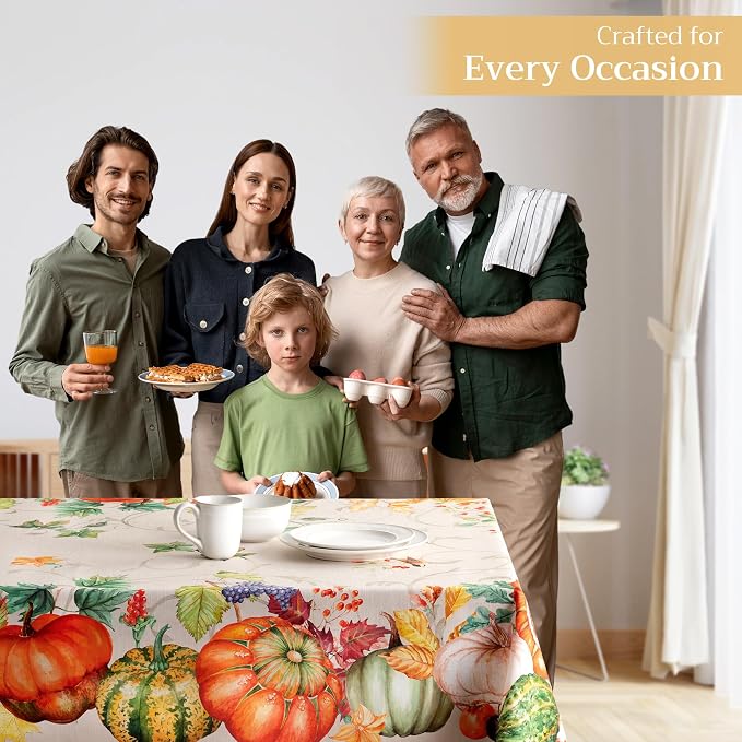Maison d' Hermine Table Cloth Rectangle Table 100% Cotton 60 x 108 Inches Fall - Image 6
