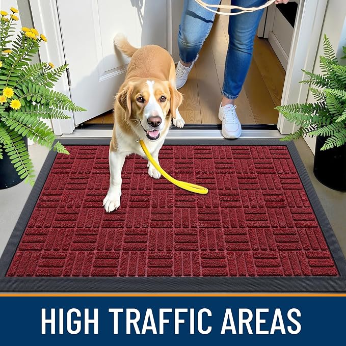 OLANLY Front Door Mat Outside Entrance 71x23, Heavy Duty Sturdy Natural Rubber - Image 5