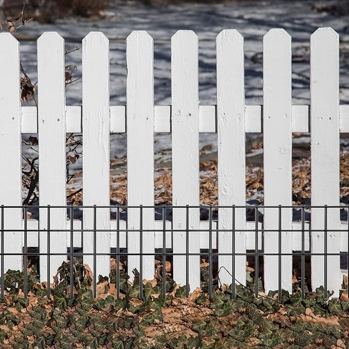 32x10-inch No Dig Animal Barrier Fence, 15 Pack Black Dig Protective Fence - Image 6