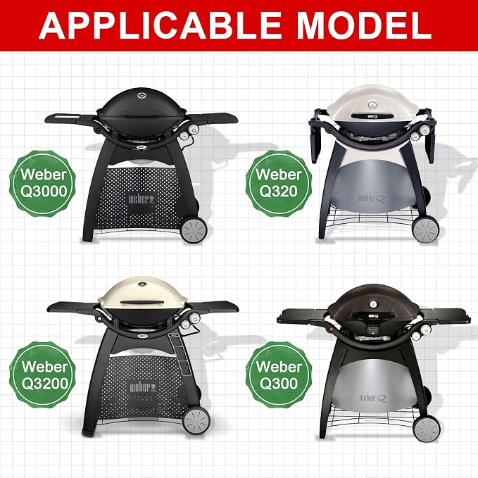 GGC 7646 7584 Grill Grates for Weber Q3200 Q320 Q300 Q3000 Q3100 Gas Grills - Image 3