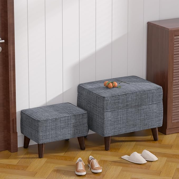 Storage Ottomans with Adjustable Cover, Step Stool, Footrest and Seat, Ottoman by FAGAGA