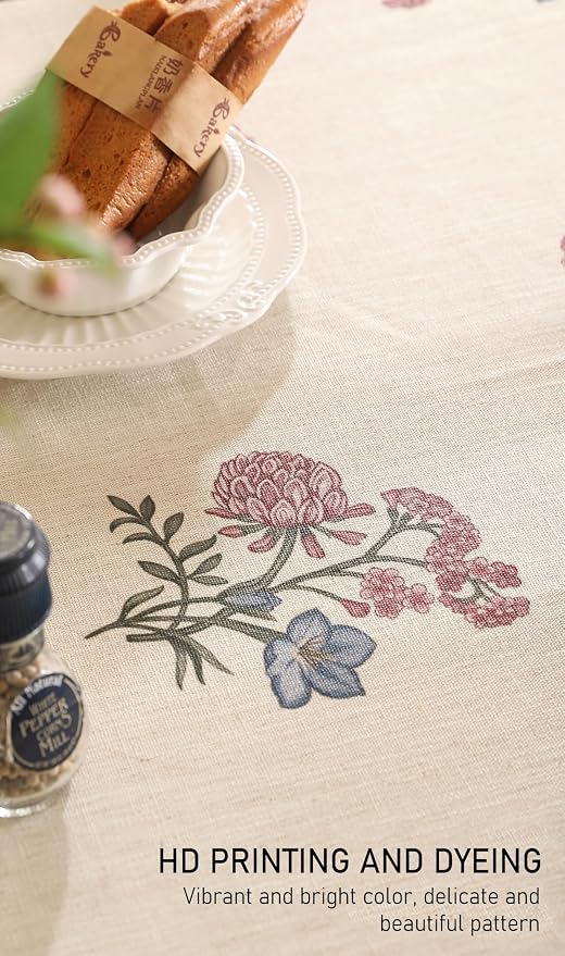 ISAENNE Designer Linen Light Beige Table Cloth - Image 5