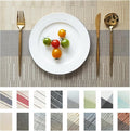Placemats Set of 4 Vinyl/Plastic Woven Place Mats by Unknown