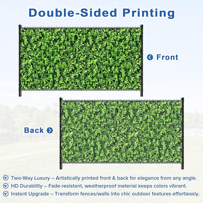 UPGRADE 4'x28'Customized PVC Privacy Fence Screen - Image 8