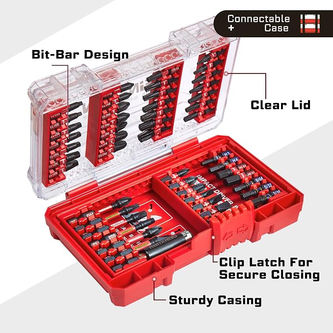 49Pieces Impact Screwdriver Bits Set, Magnetic S2 Steel - Image 3
