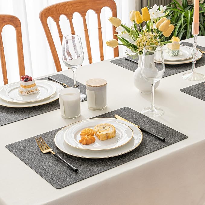 Romanstile Vinyl Placemats Set of 12-12 X 17 Inch - Image 2