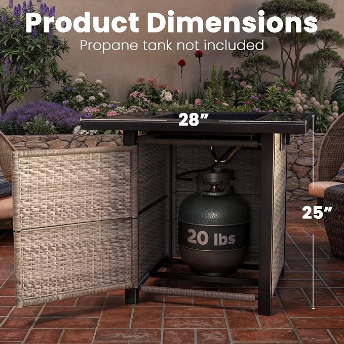 Propane Outdoor Fire Pit Table, Outdoor Gas FirePit - Image 6