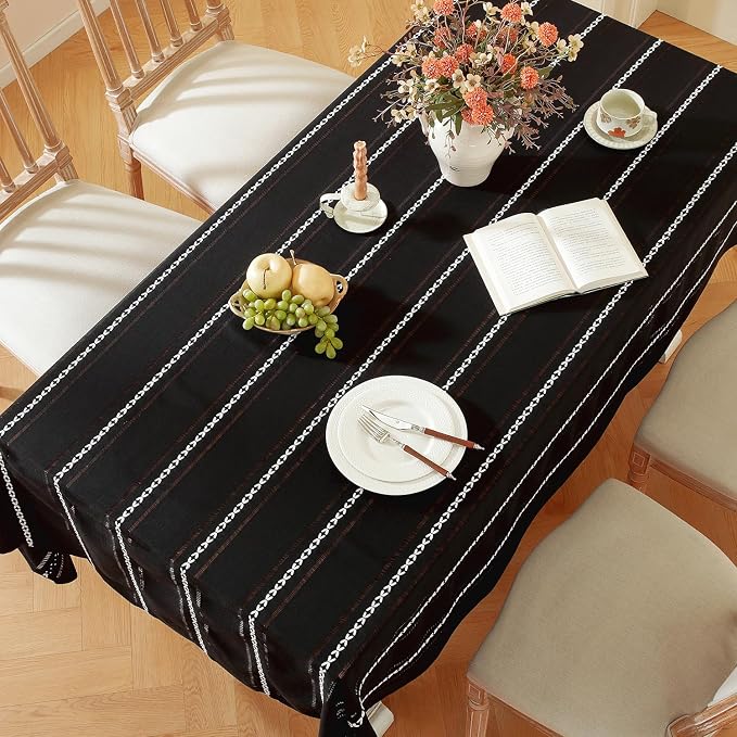 Chassic 60 x 84 inches Farmhouse Style Linen tablecloths, Wrinkle Resistant - Image 5