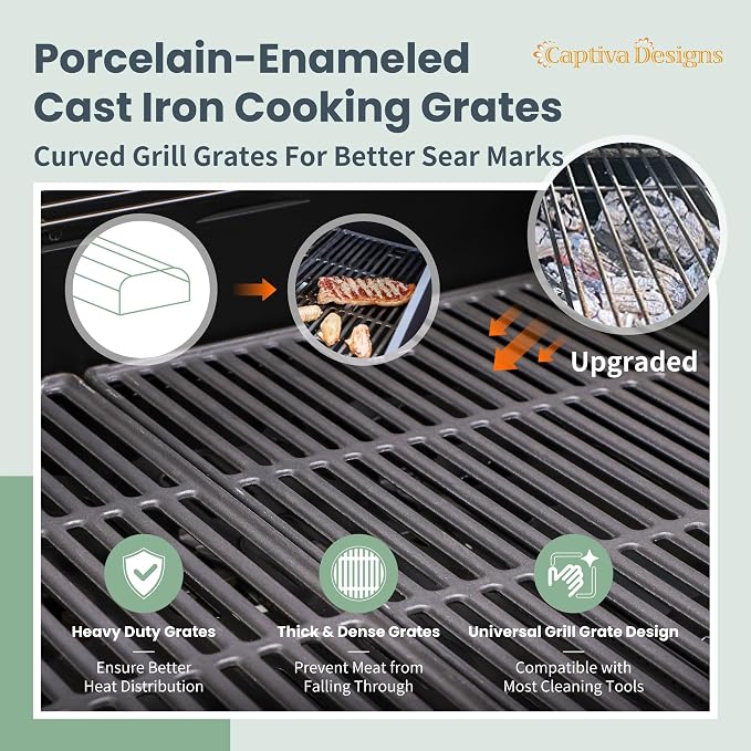 Captiva Designs 4-Burner Propane Gas BBQ Grill - Image 2