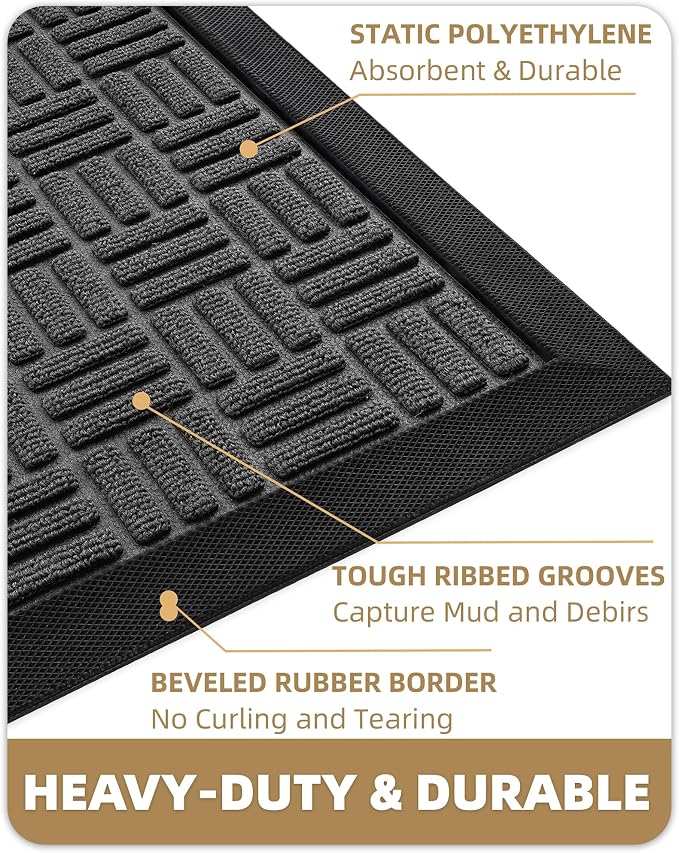 Color&Geometry Front Door Mat Outside Entrance, Heavy Duty Non Slip Low Profile - Image 4