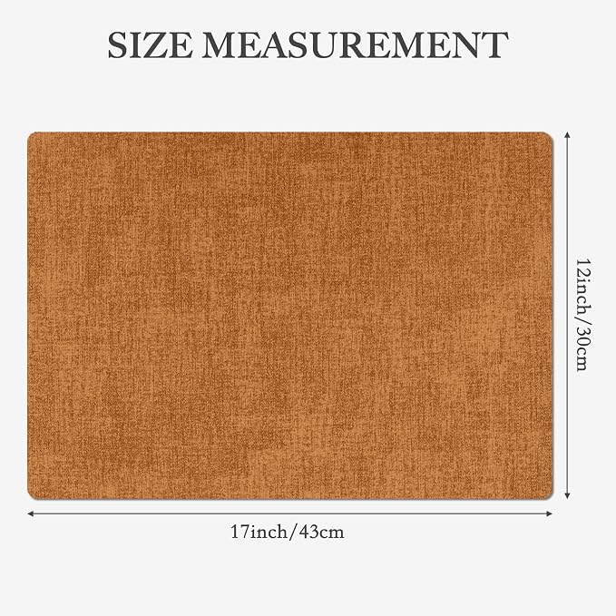Faux Leather Heat Resistant Fall Placemats Set of 6 – Waterproof Oilproof - Image 7