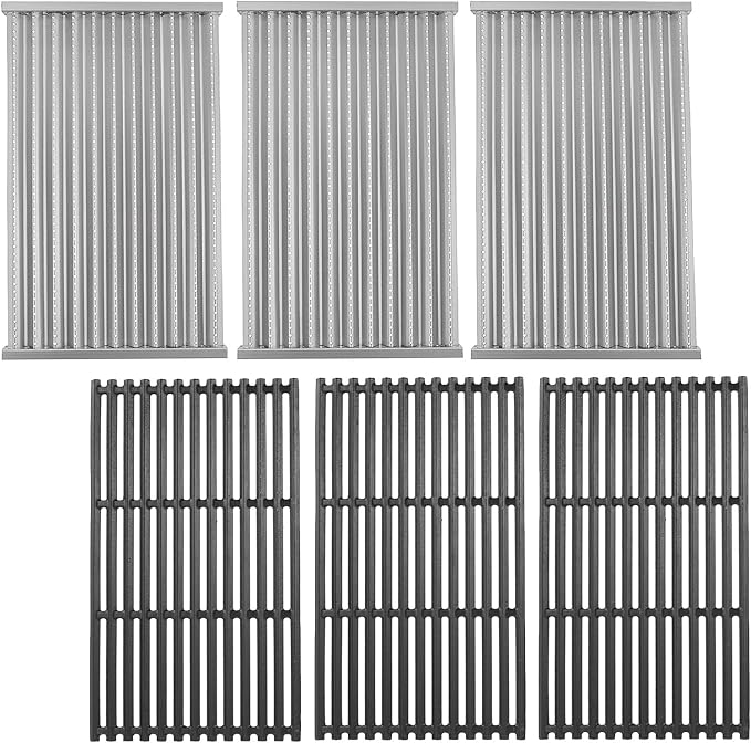 17" Grill Grates and Emitter for Charbroil TRU Infrared 4-Burner 463255020 by BBQration