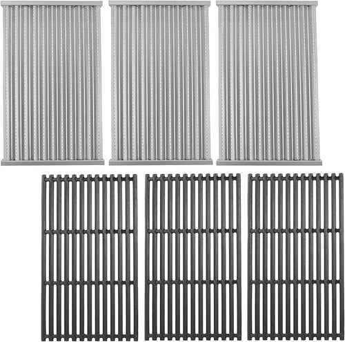 17" Grill Grates and Emitter for Charbroil TRU Infrared 4-Burner 463255020 by BBQration