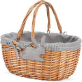 G GOOD GAIN Oval Picnic Basket by GGOODGAIN