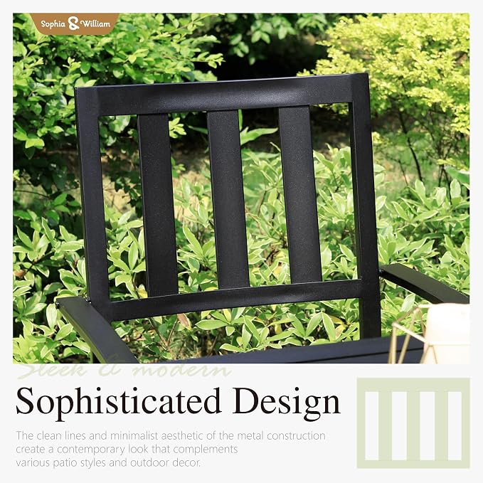 Sophia & William Patio Table and Chairs Set, Outdoor Dining Set - Image 5