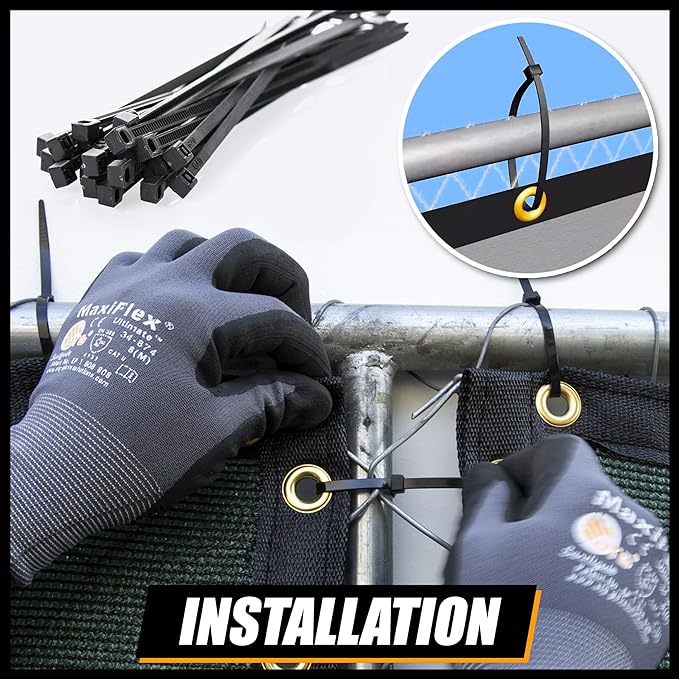 Royal Shade Custom Size 4' x 1' White Fence Privacy Screen Windscreen Cover - Image 6