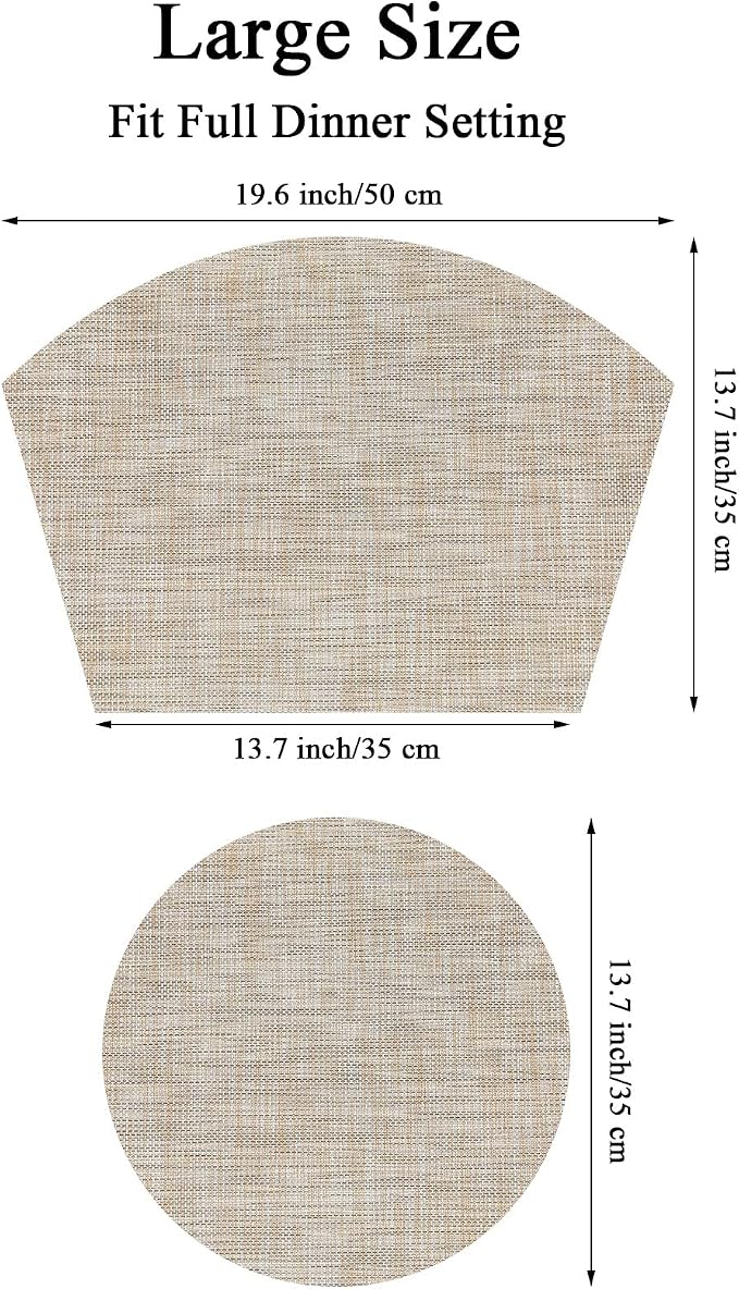SHACOS Large Size Wedge Shape Placemats - Image 2