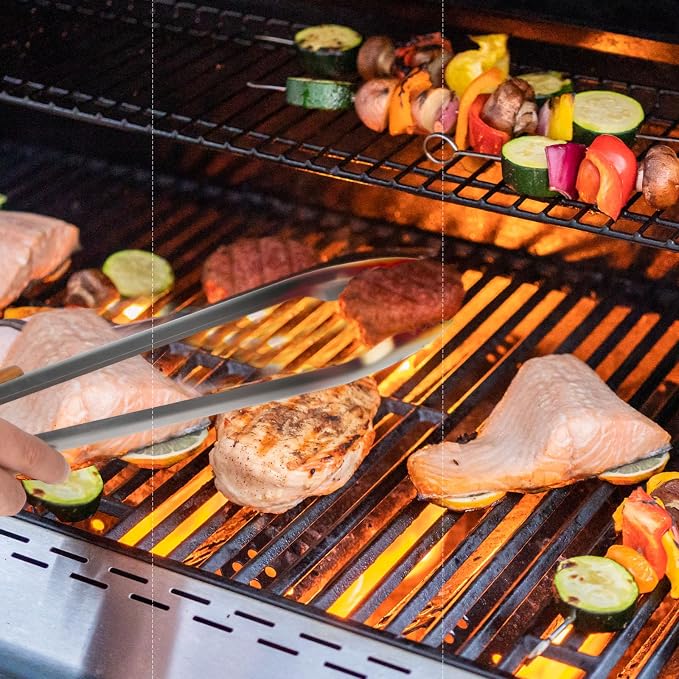 21-Inch Extra Long Stainless Steel BBQ Tongs - Image 2