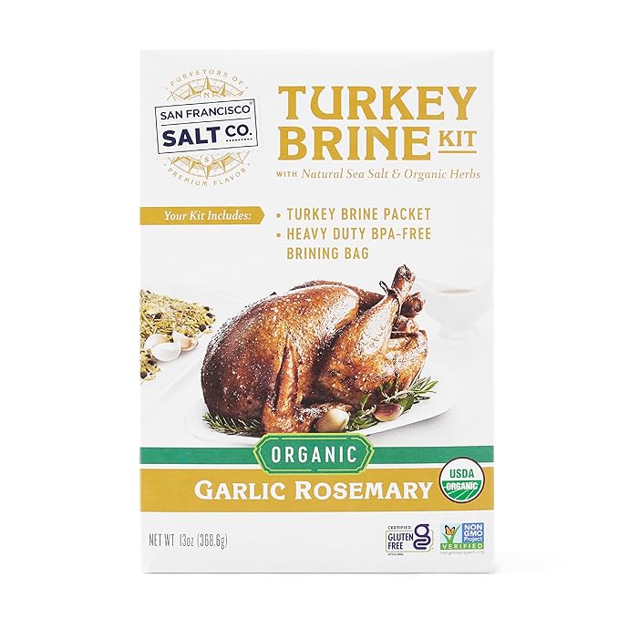 San Francisco Salt Company Organic Turkey Brine Kit – 13 oz Garlic & Rosemary by SanFranciscoSaltCompany