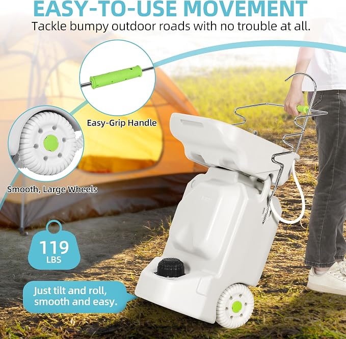 YITAMOTOR 38L Portable Camping Sink, Portable Hand Washing Station - Image 5