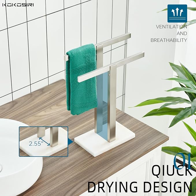KOKOSIRI Hand Towel Holder Free-Standing Towel Racks - Image 6