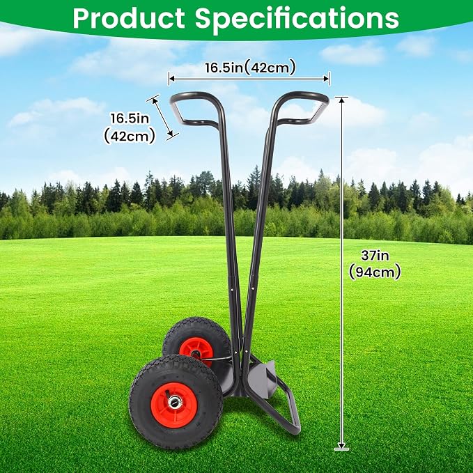 ARCITON Trash Bag Holder with Wheels, Heavy Duty Metal Garden Garbage Bag - Image 5