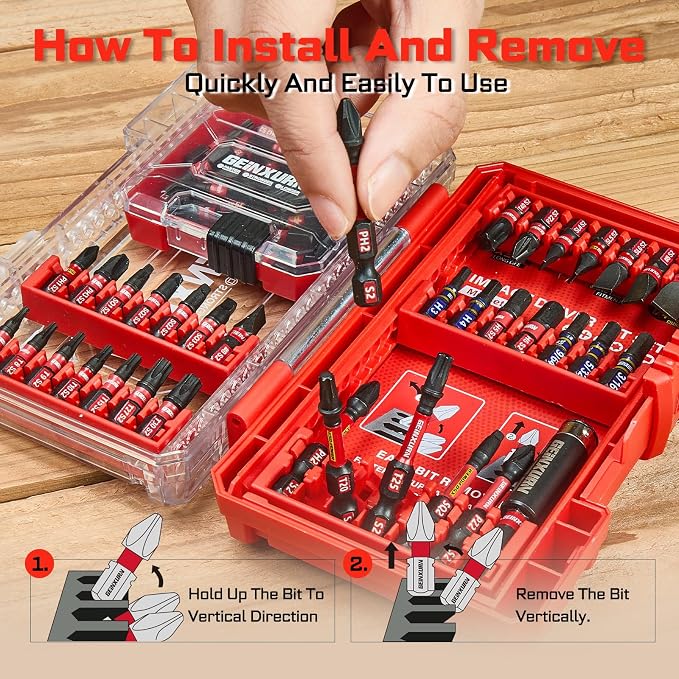 65Pieces Impact Screwdriver Bits Set, Magnetic S2 Steel - Image 4